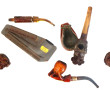 Lot de 3 pipes anciennes, un fourneau de