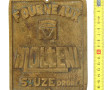 Plaque publicitaire en bronze "Fourneaux
