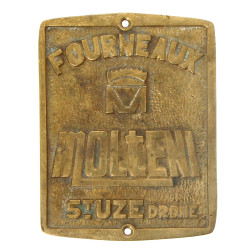 Plaque publicitaire en bronze "Fourneaux