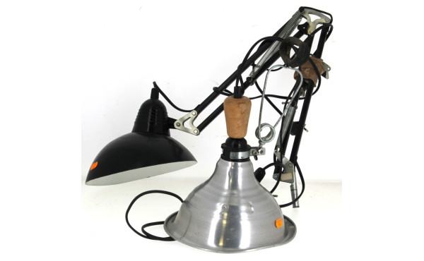 Lot de 2 lampes d'atelier articulées
