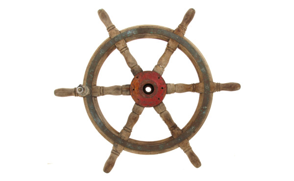 Barre à roue ancienne à 6 manetons, diam