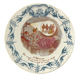 CURIOSA - LUNEVILLE - Assiette en faïenc