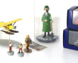 TINTIN - Lot comprenant une figurine sou
