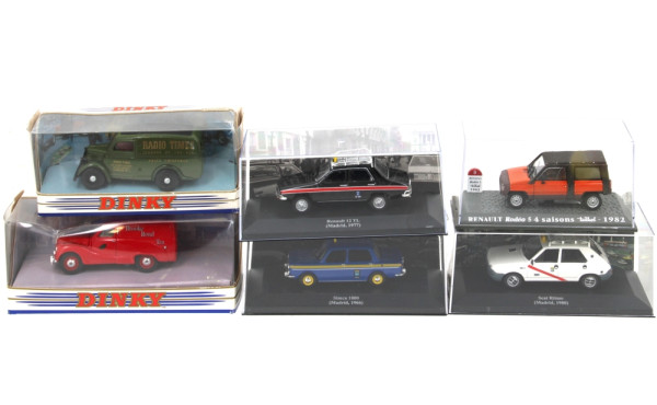 6 voitures 1/43 en BO dont R12, Simca 10