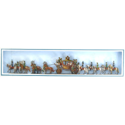 Vitrine encadrée "attelage du roi" en pl