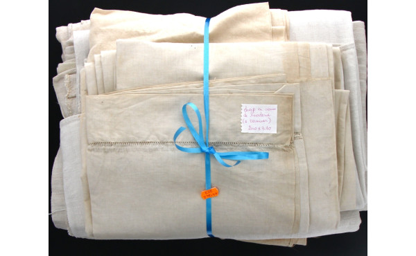 Lot de 5 coupons (lin et métis, 220 x 23