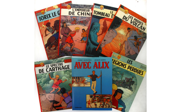 ALIX - 6 BD années 70 + livre "Avec Alix