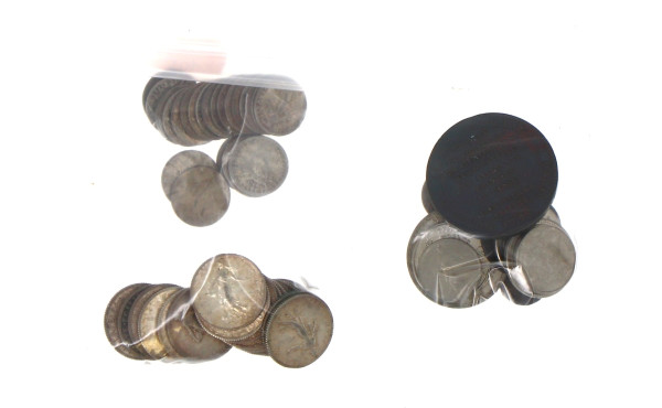Lot de pièces en argent : 17 pièces de 1