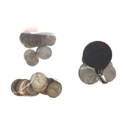 Lot de pièces en argent : 17 pièces de 1