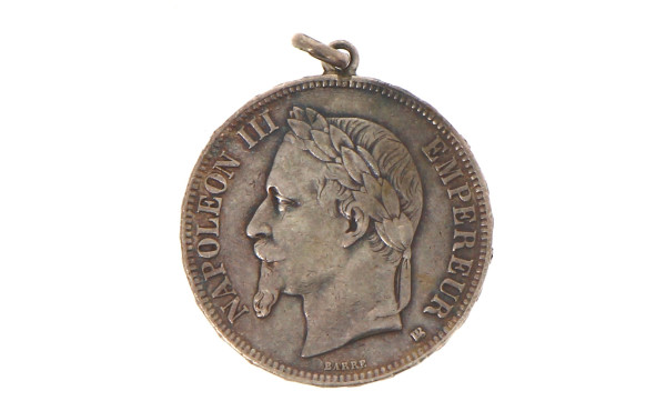 Pièce de 5 F écu XIXè "1868" montée en p