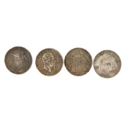 4 pièces de 5 F écus en argent, XIXème