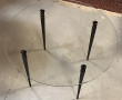 Table basse à plateau rond en verre, rep