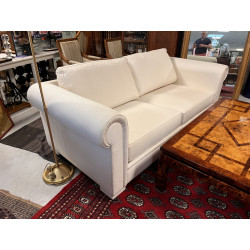 Canapé en tissu écru, L 205 cm env. (qq 
