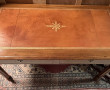Bureau plat en bois fruitier, plateau cu