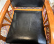 Suite de 4 fauteuils en bois exotique, a