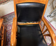 Suite de 4 fauteuils en bois exotique, a