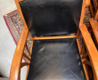 Suite de 4 fauteuils en bois exotique, a