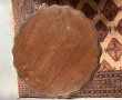 Châssis de chaise médaillon en bois fonc