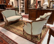 Salon de style Louis XV en bois naturel 