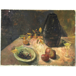 Hervé KERVELLA (XXème) "Nature morte aux