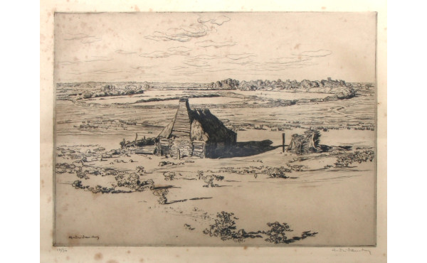 André DAUCHEZ (1870-1948) "Chaumière dan