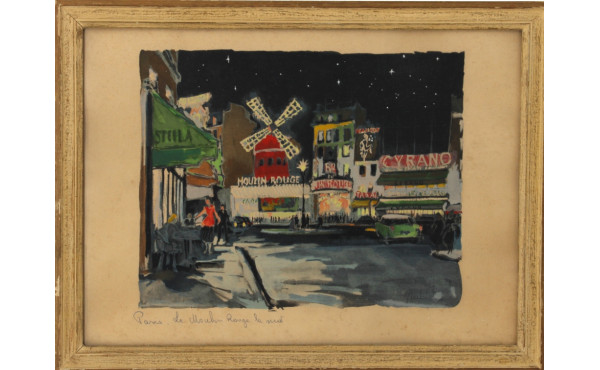Franz HERBELOT (XXème) "Paris - Le Mouli