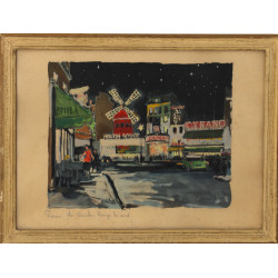 Franz HERBELOT (XXème) "Paris - Le Mouli