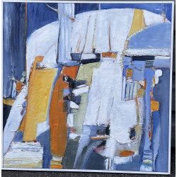 Nelly BURNOTTE (Xxème) "Régate", huile s