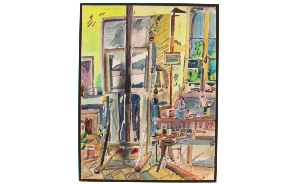 Thierry DUQUOC (Xxème) "Atelier du peint