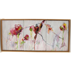 Ecole Contemporaine "Triptyque de fleurs