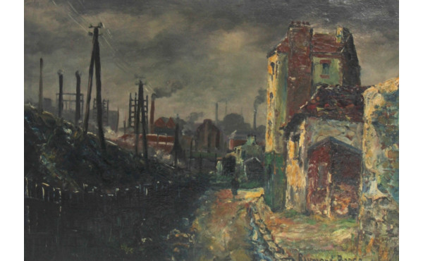 Raymond BESSE (1899 -1969) "Faubourgs", 