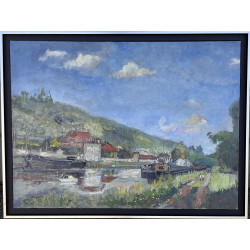 Alain GRAVIE (Xxè-XXIè) "Paysage de Sain