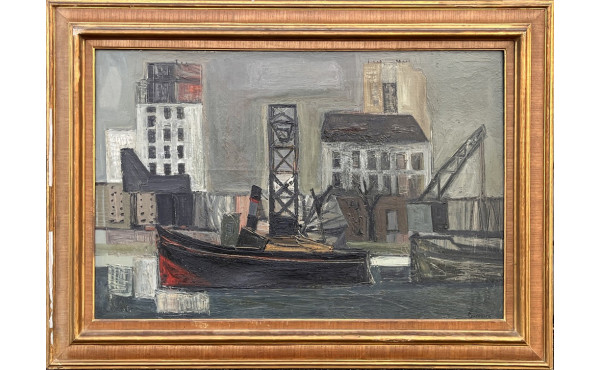 Raymond GUERRIER (1920-2002) "Vue de por