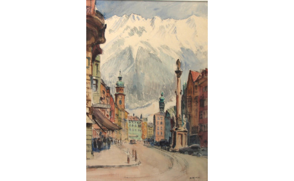 Denise RICHIER (1896-1983) "Village de m