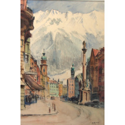 Denise RICHIER (1896-1983) "Village de m