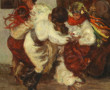 Ecole fin XIXème "Fête de village", huil