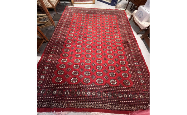 Grand tapis en laine points noués à fond