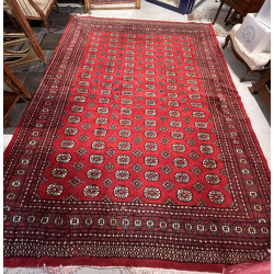 Grand tapis en laine points noués à fond