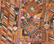 Tapis de tribu en laine colorée, 230 x 1