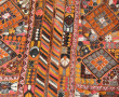 Tapis de tribu en laine colorée, 230 x 1
