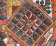 Tapis de tribu en laine colorée, 230 x 1