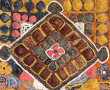 Tapis de tribu en laine colorée, 230 x 1