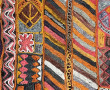 Tapis de tribu en laine colorée, 230 x 1