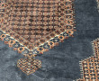 Grand tapis en laine points noués à fond