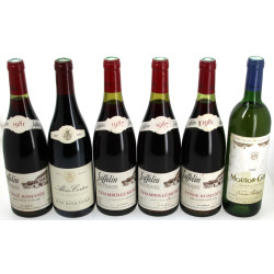 Lot de 6 B : 2 B Chambolle Musigny 1987 