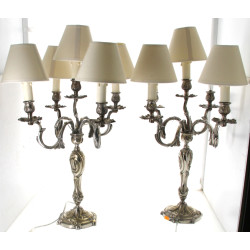 Paire de candélabres à 5 bras de lumière