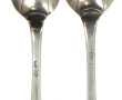Deux cuillères en argent XVIIIème, modèl