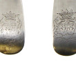Deux cuillères en argent XVIIIème, modèl