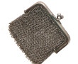 Petit porte-monnaie en argent et maille 