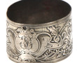 Anneau de serviette en argent, poinçon m